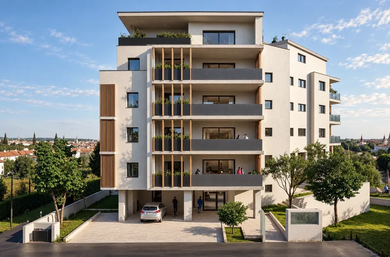 Chalandri Residences · Architectural visualisation of Chalandri Residences in natural daylight.